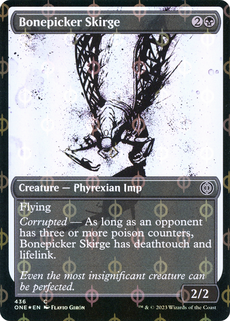 Bonepicker Skirge (Showcase Ichor Step-and-Compleat Foil) [Phyrexia: All Will Be One] | The Time Vault CA