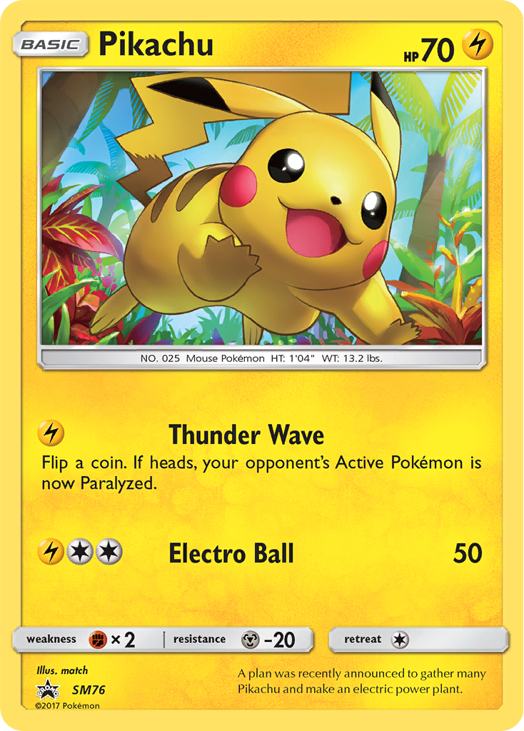 Pikachu (SM76) [Sun & Moon: Black Star Promos] | The Time Vault CA