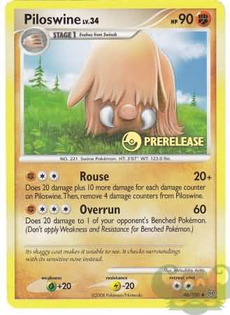 Piloswine (46/100) (Prerelease Promo) [Nintendo: Black Star Promos] | The Time Vault CA