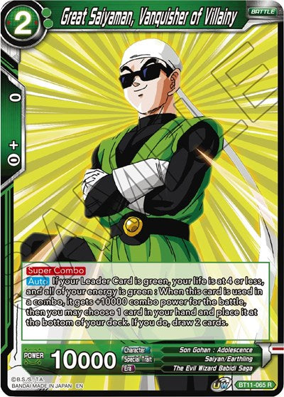 Great Saiyaman, Vanquisher of Villainy [BT11-065] | The Time Vault CA