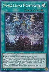 World Legacy Monstrosity [MP20-EN076] Prismatic Secret Rare | The Time Vault CA