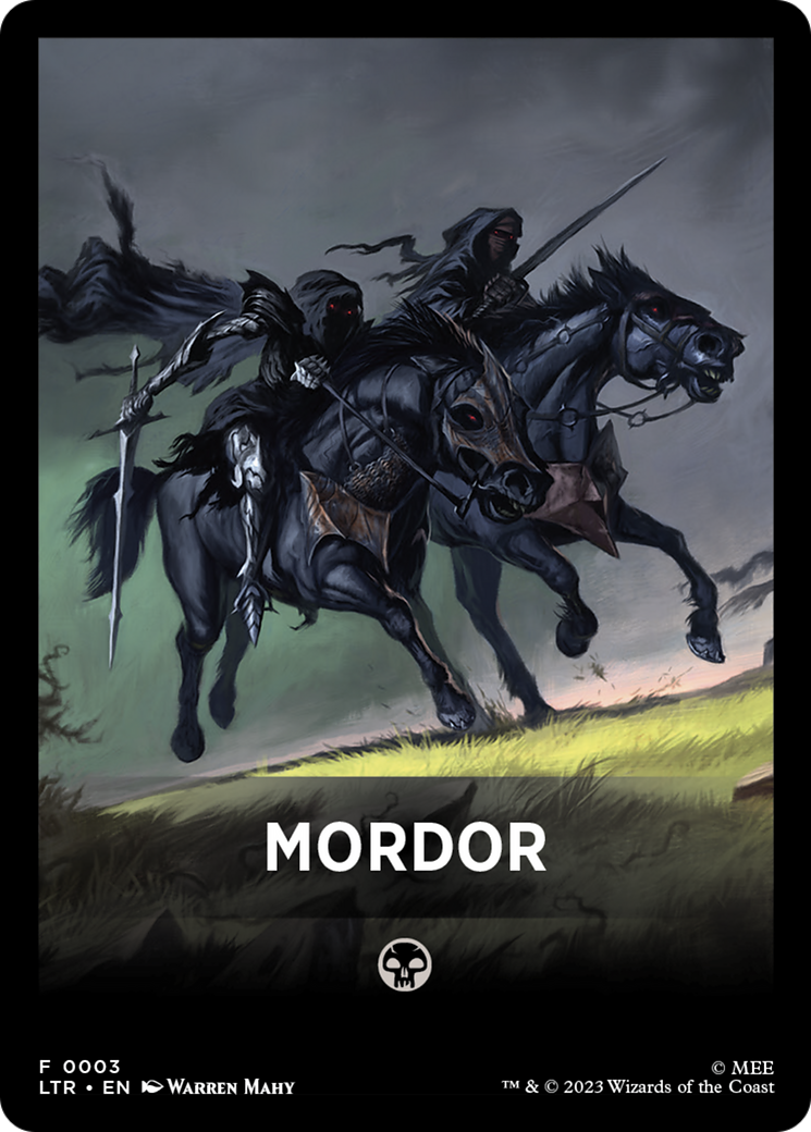 Mordor Theme Card [The Lord of the Rings: Tales of Middle-Earth Tokens] | The Time Vault CA