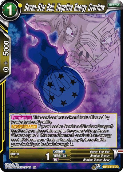 Seven-Star Ball, Negative Energy Overflow [BT11-116] | The Time Vault CA