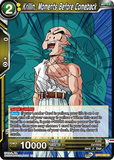 Krillin, Moments Before Comeback [BT11-097] | The Time Vault CA