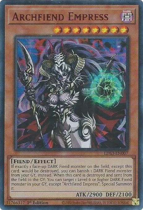 Archfiend Empress (Red) [LDS3-EN007] Ultra Rare | The Time Vault CA