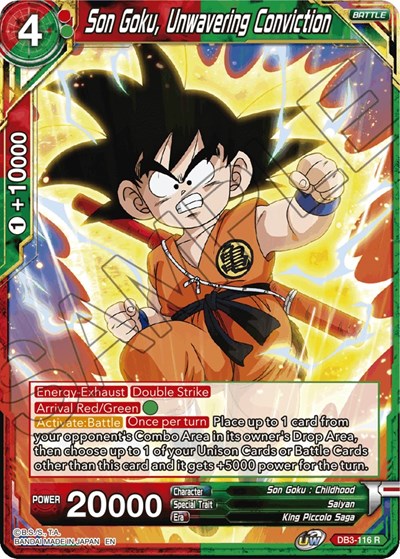 Son Goku, Unwavering Conviction [DB3-116] | The Time Vault CA