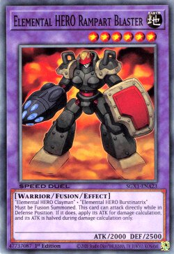 Elemental HERO Rampart Blaster [SGX1-ENA23] Common | The Time Vault CA