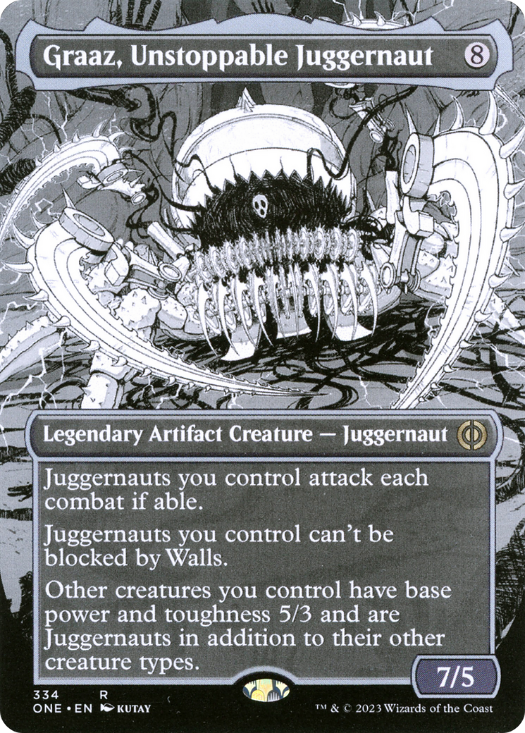 Graaz, Unstoppable Juggernaut (Borderless Manga) [Phyrexia: All Will Be One] | The Time Vault CA