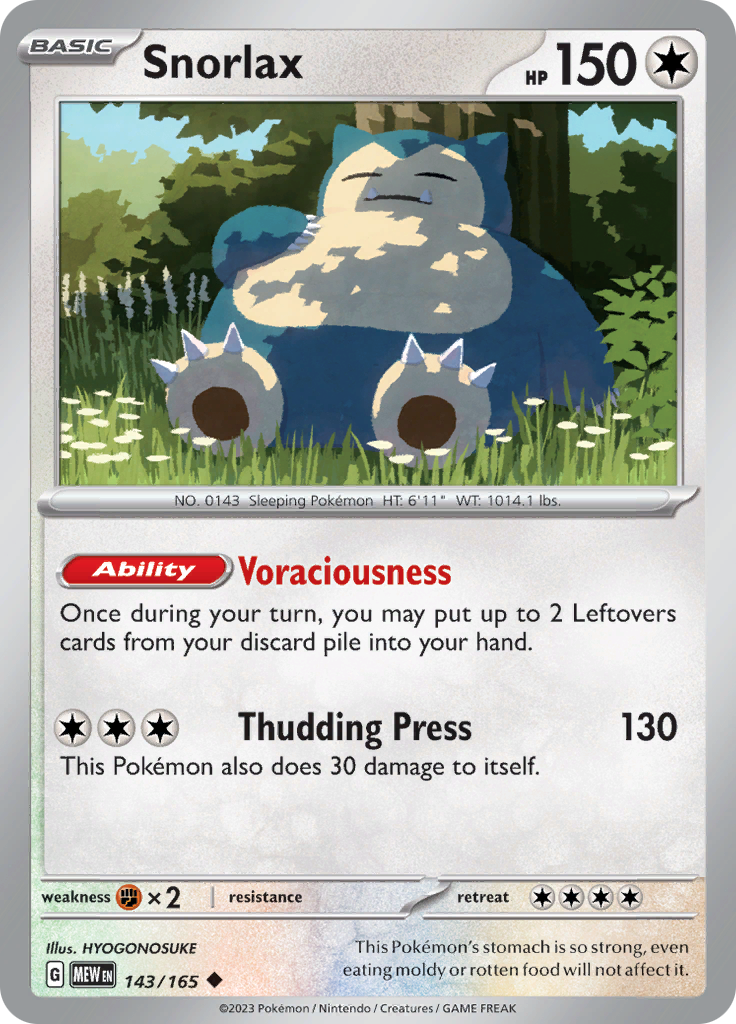 Snorlax (143/165) [Scarlet & Violet: 151] | The Time Vault CA