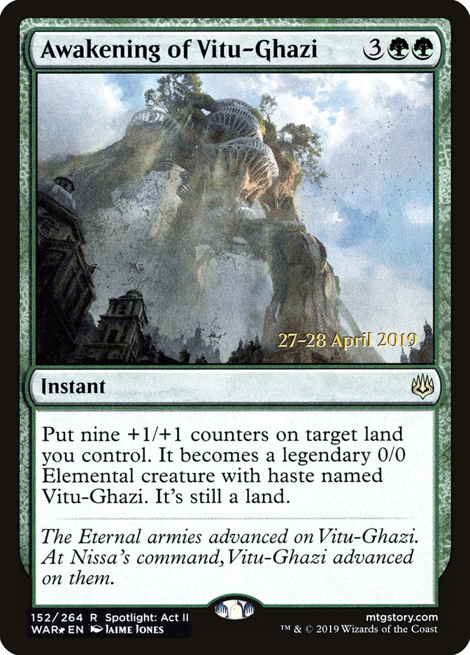 Awakening of Vitu-Ghazi  [War of the Spark Prerelease Promos] | The Time Vault CA