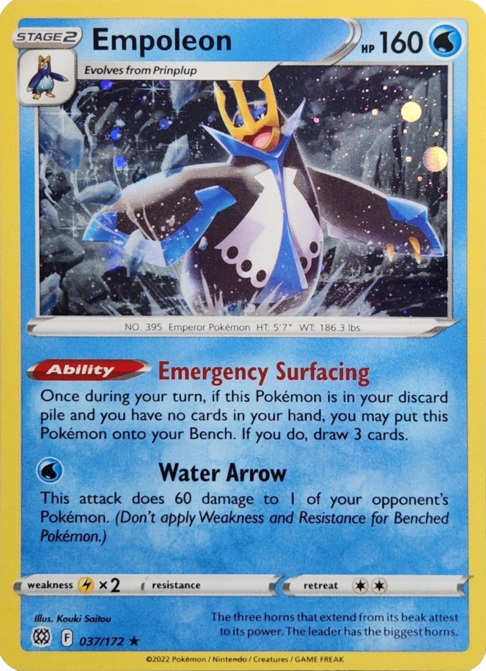 Empoleon (037/172) (Cosmos Holo) [Sword & Shield: Brilliant Stars] | The Time Vault CA