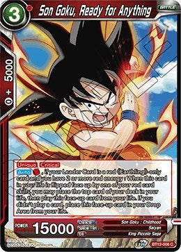 Son Goku, Ready for Anything [BT12-006] | The Time Vault CA