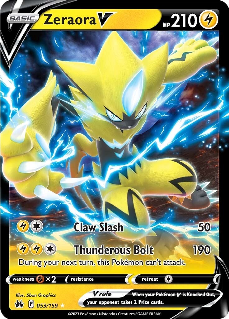 Zeraora V (053/159) [Sword & Shield: Crown Zenith] | The Time Vault CA