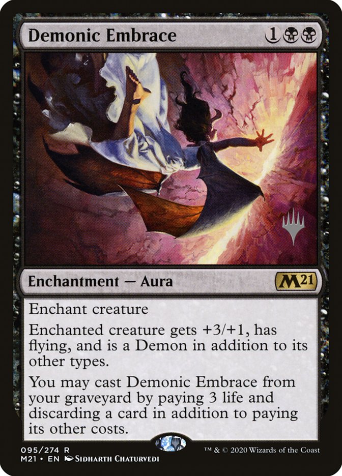 Demonic Embrace (Promo Pack) [Core Set 2021 Promos] | The Time Vault CA