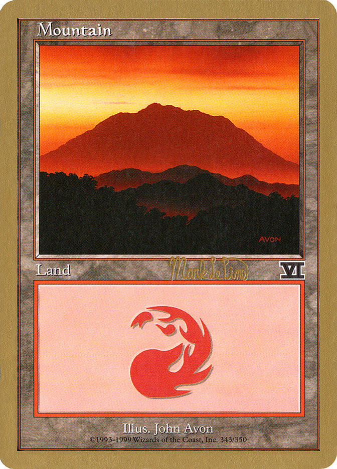 Mountain (mlp346a) (Mark Le Pine) [World Championship Decks 1999] | The Time Vault CA