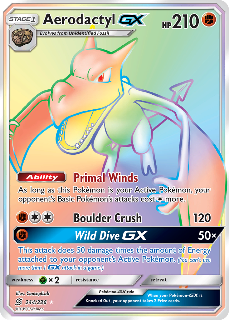 Aerodactyl GX (244/236) [Sun & Moon: Unified Minds] | The Time Vault CA