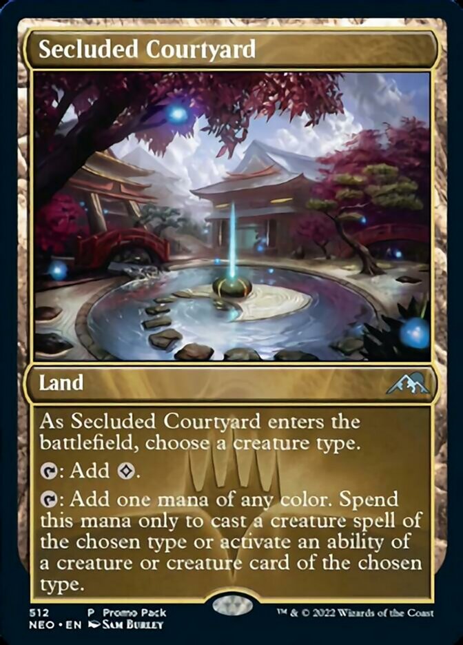 Secluded Courtyard (Promo Pack) [Kamigawa: Neon Dynasty Promos] | The Time Vault CA