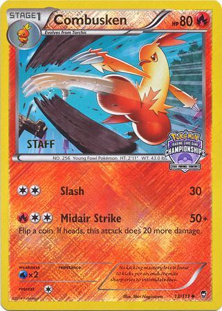 Combusken (13/111) (Championship Promo Staff) [XY: Furious Fists] | The Time Vault CA