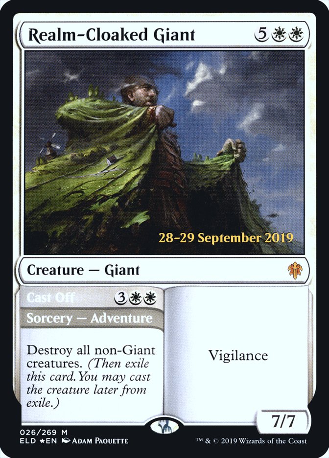 Realm-Cloaked Giant // Cast Off  [Throne of Eldraine Prerelease Promos] | The Time Vault CA