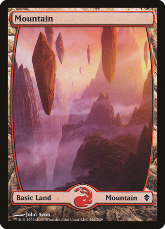 Mountain (242) - Full Art [Zendikar] | The Time Vault CA