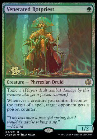 Venerated Rotpriest [Phyrexia: All Will Be One Prerelease Promos] | The Time Vault CA