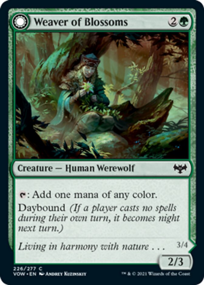 Weaver of Blossoms // Blossom-Clad Werewolf [Innistrad: Crimson Vow] | The Time Vault CA