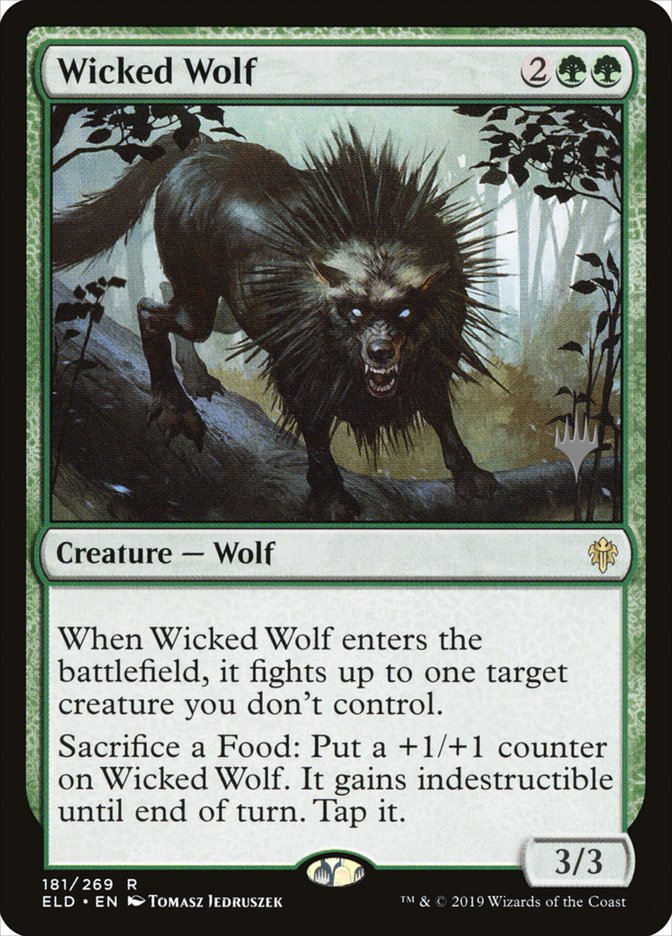 Wicked Wolf (Promo Pack) [Throne of Eldraine Promos] | The Time Vault CA