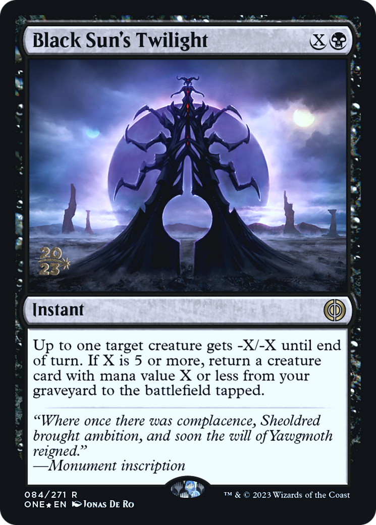 Black Sun's Twilight [Phyrexia: All Will Be One Prerelease Promos] | The Time Vault CA