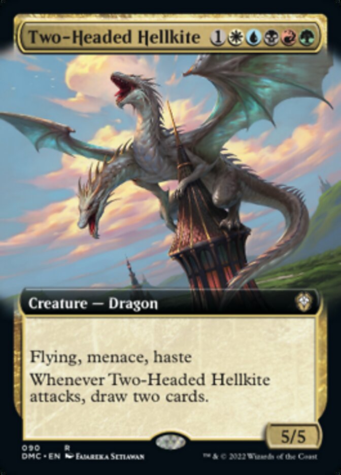 Two-Headed Hellkite (Extended Art) [Dominaria United Commander] | The Time Vault CA