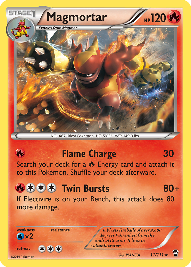 Magmortar (11/111) [XY: Furious Fists] | The Time Vault CA