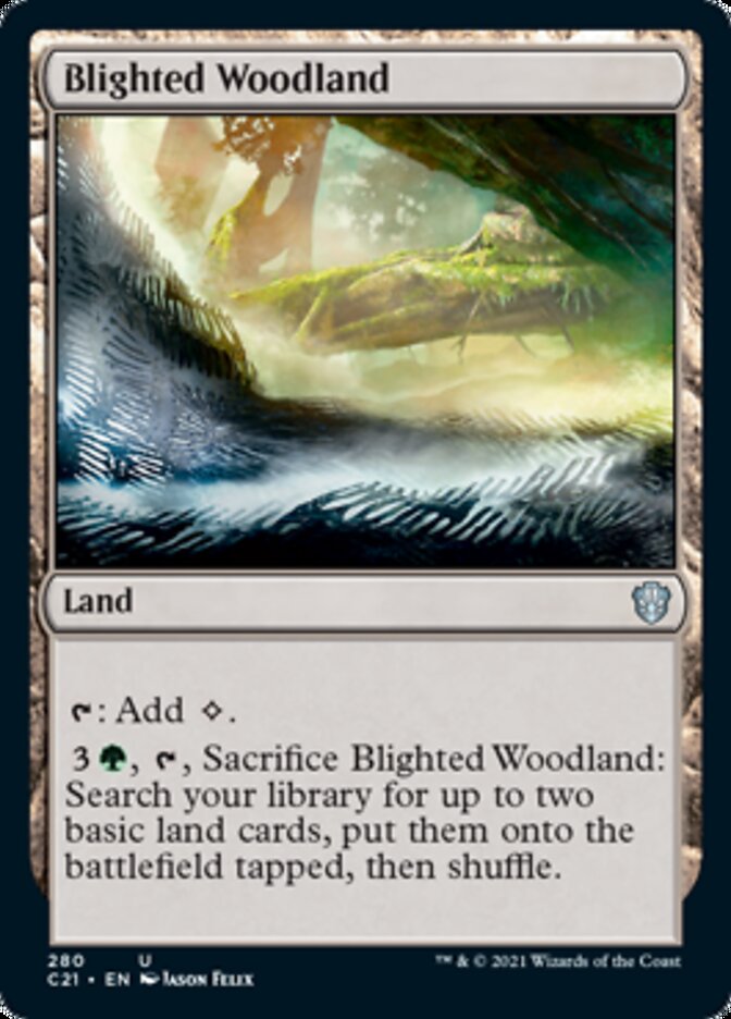 Blighted Woodland [Commander 2021] | The Time Vault CA