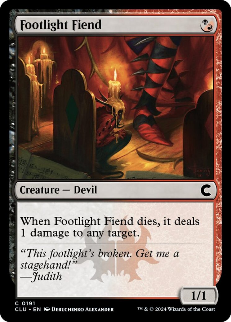 Footlight Fiend [Ravnica: Clue Edition] | The Time Vault CA
