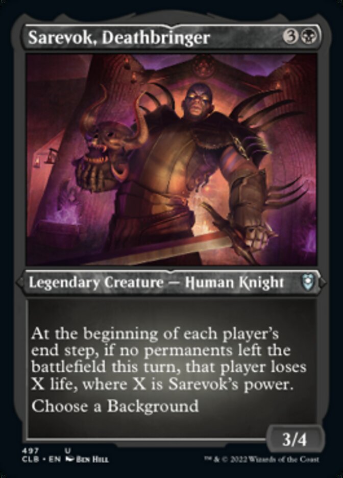 Sarevok, Deathbringer (Foil Etched) [Commander Legends: Battle for Baldur's Gate] | The Time Vault CA