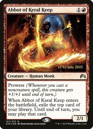 Abbot of Keral Keep [Magic Origins Promos] | The Time Vault CA