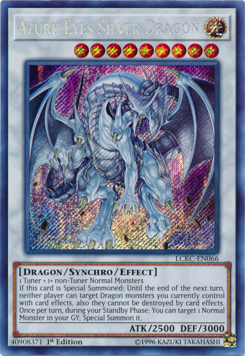 Azure-Eyes Silver Dragon [LCKC-EN066] Secret Rare | The Time Vault CA