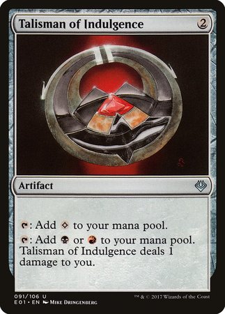 Talisman of Indulgence [Archenemy: Nicol Bolas] | The Time Vault CA