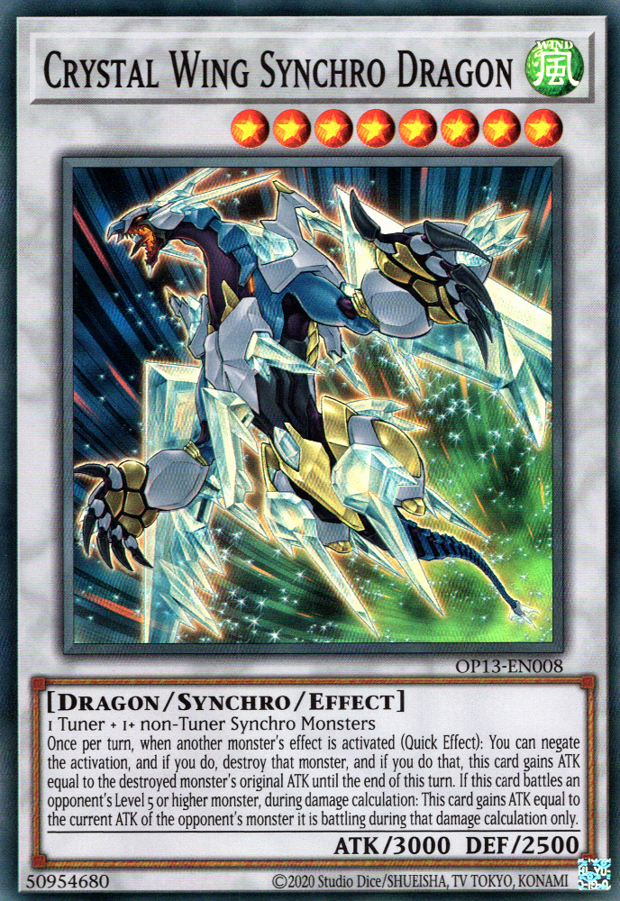 Crystal Wing Synchro Dragon [OP13-EN008] Super Rare | The Time Vault CA