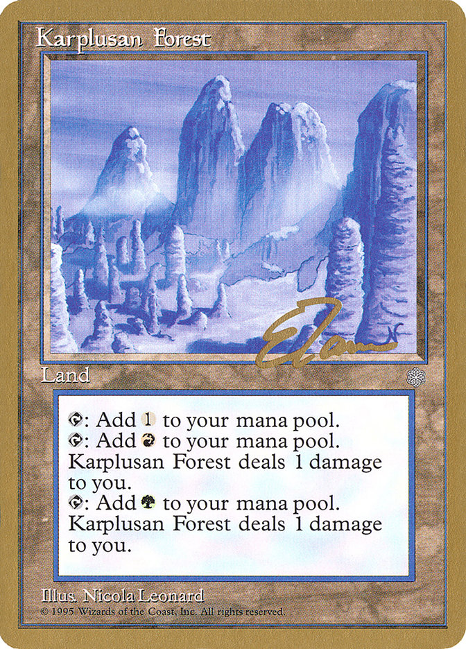 Karplusan Forest (Eric Tam) [Pro Tour Collector Set] | The Time Vault CA