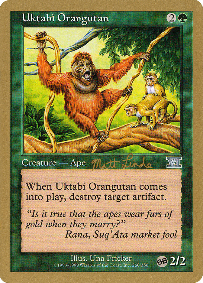 Uktabi Orangutan (Matt Linde) (SB) [World Championship Decks 1999] | The Time Vault CA