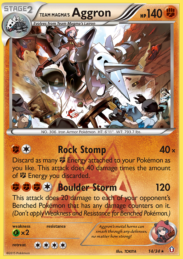 Team Magma's Aggron (14/34) [XY: Double Crisis] | The Time Vault CA