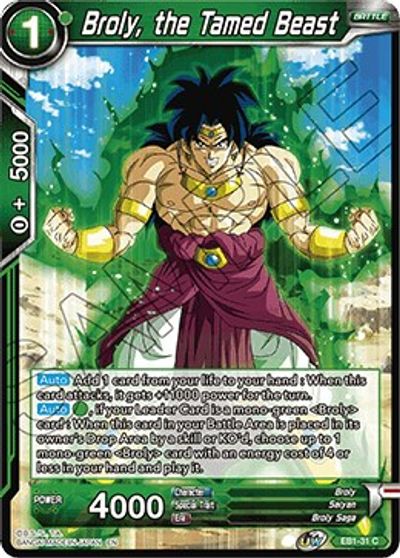 Broly, the Tamed Beast (EB1-31) [Battle Evolution Booster] | The Time Vault CA