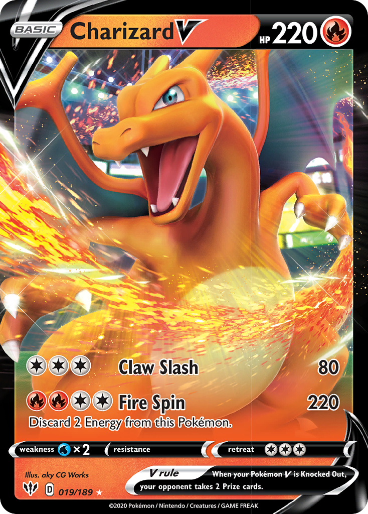 Charizard V (019/189) [Sword & Shield: Darkness Ablaze] | The Time Vault CA