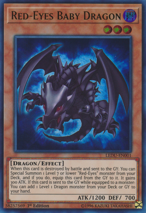 Red-Eyes Baby Dragon [LEDU-EN001] Ultra Rare | The Time Vault CA