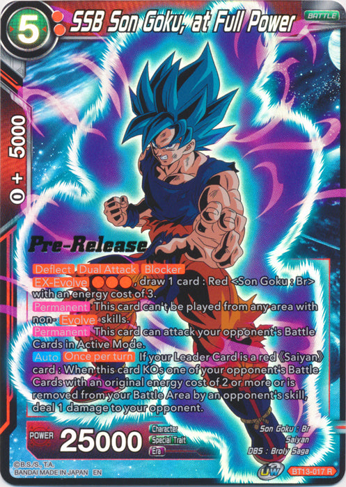 SSB Son Goku, at Full Power (BT13-017) [Supreme Rivalry Prerelease Promos] | The Time Vault CA