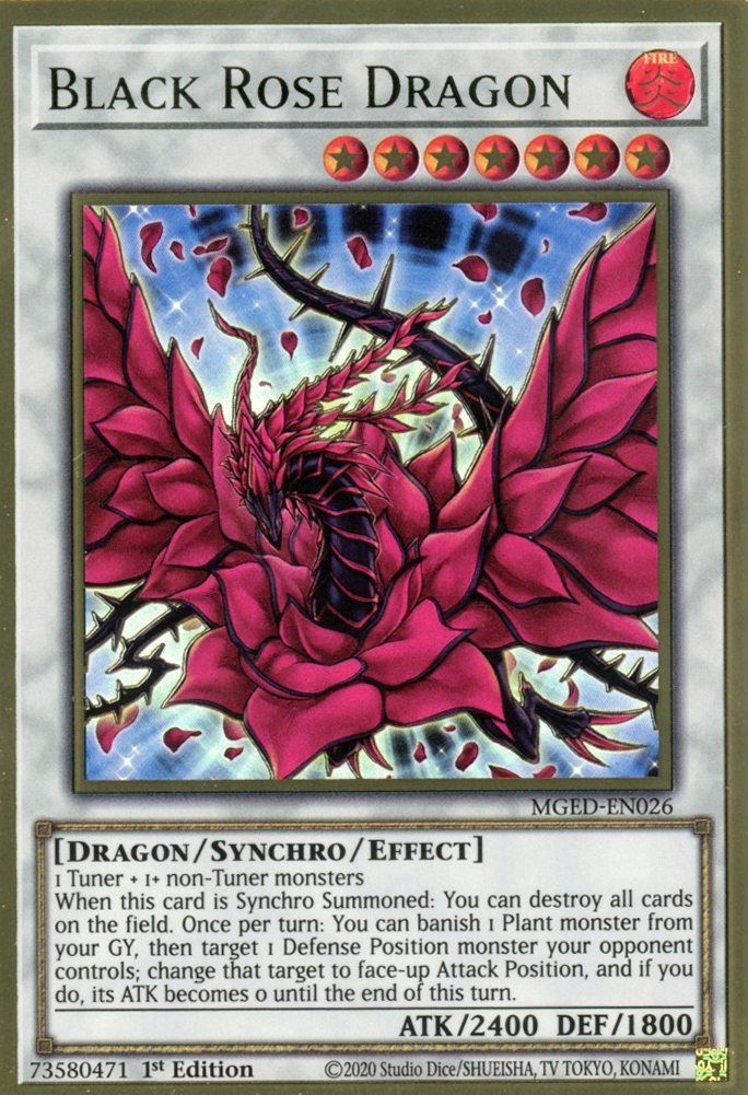 Black Rose Dragon [MGED-EN026] Gold Rare | The Time Vault CA