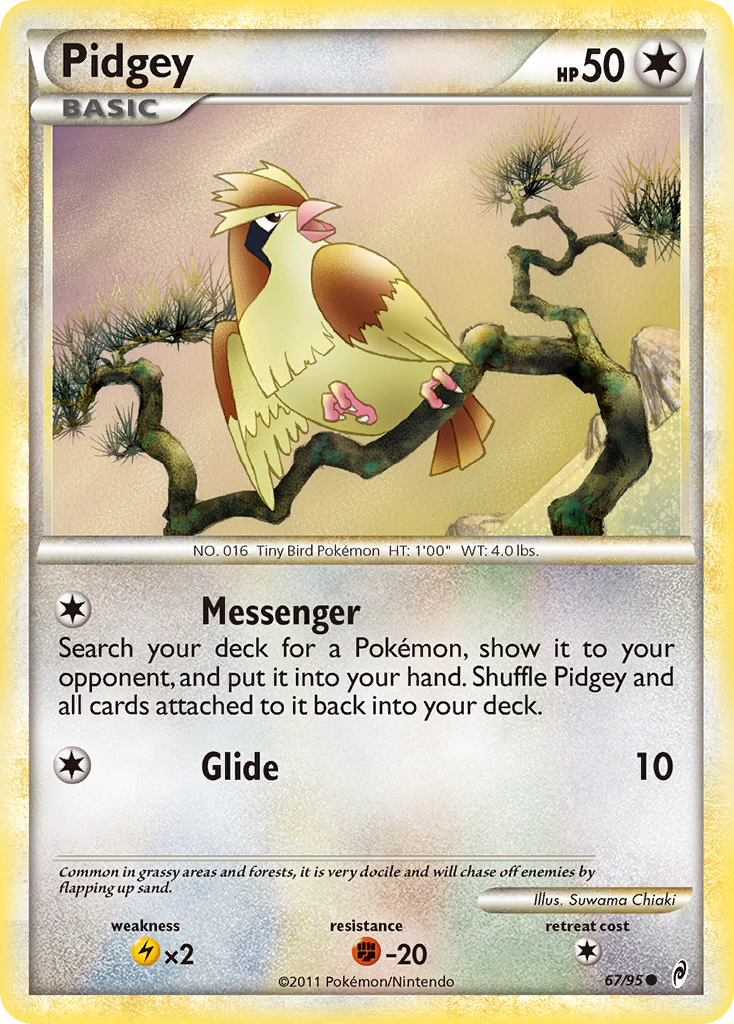 Pidgey (67/95) [HeartGold & SoulSilver: Call of Legends] | The Time Vault CA