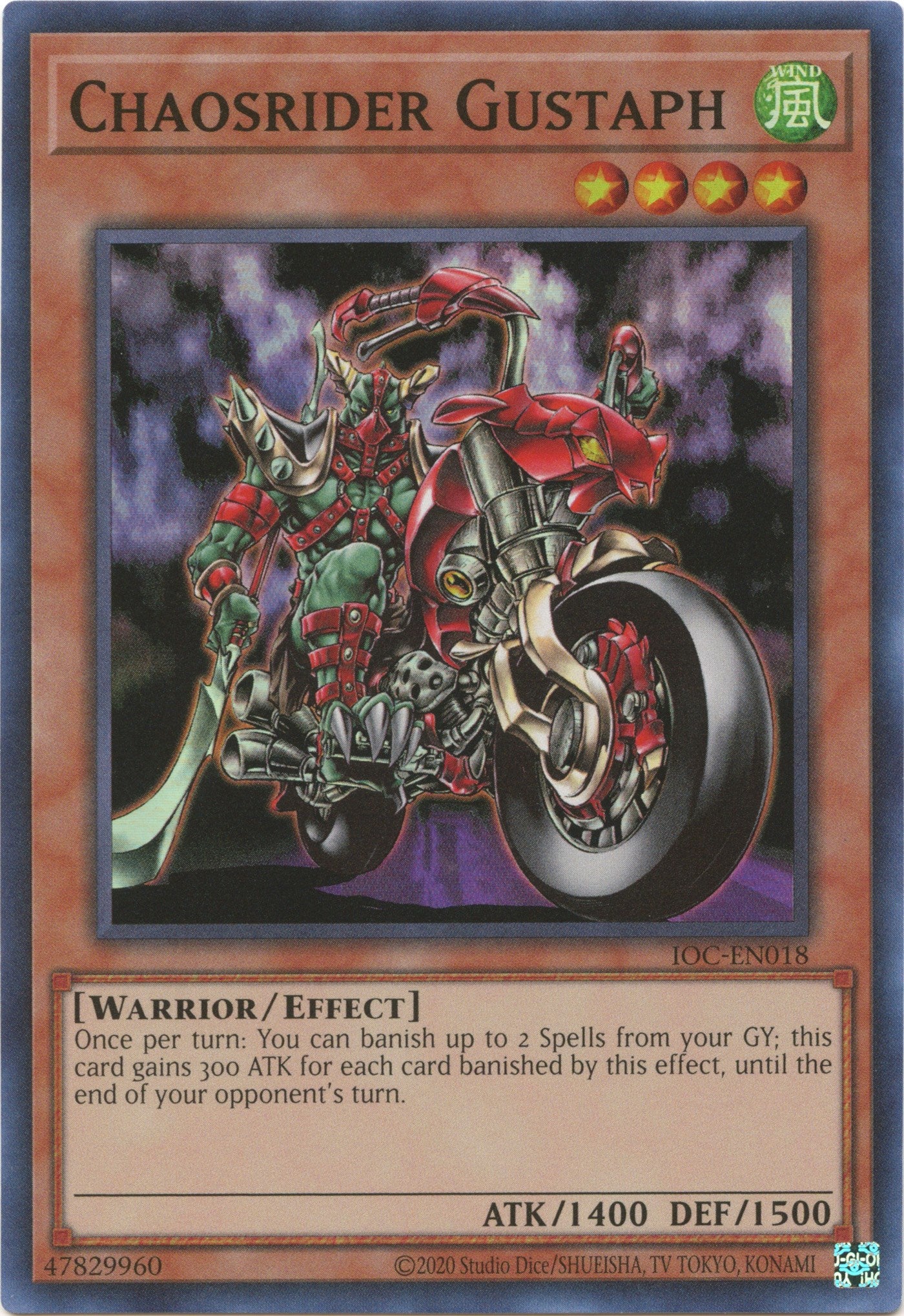 Chaosrider Gustaph (25th Anniversary) [IOC-EN018] Super Rare | The Time Vault CA