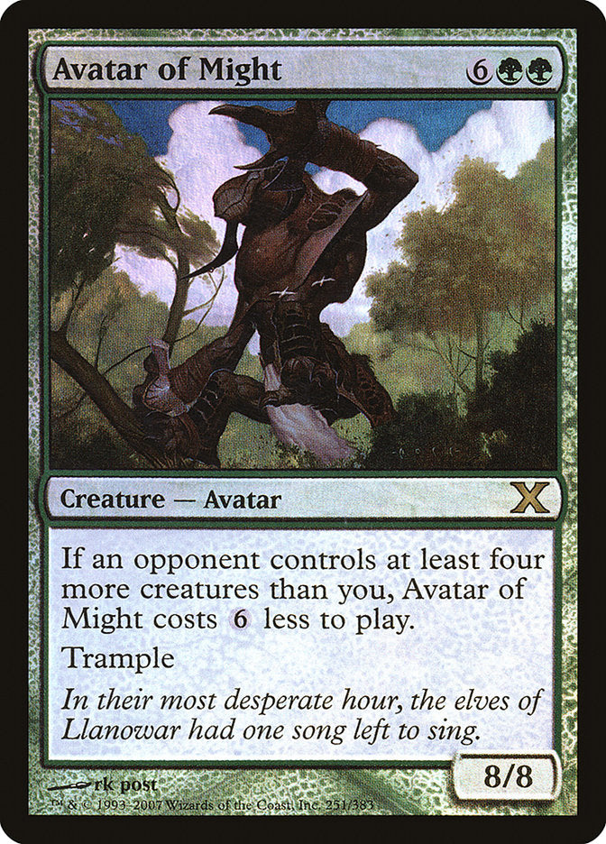 Avatar of Might (Premium Foil) [Tenth Edition] | The Time Vault CA