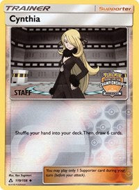 Cynthia (119/156) (Staff Regional Championship Promo) [Sun & Moon: Ultra Prism] | The Time Vault CA