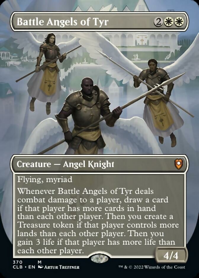 Battle Angels of Tyr (Borderless Alternate Art) [Commander Legends: Battle for Baldur's Gate] | The Time Vault CA